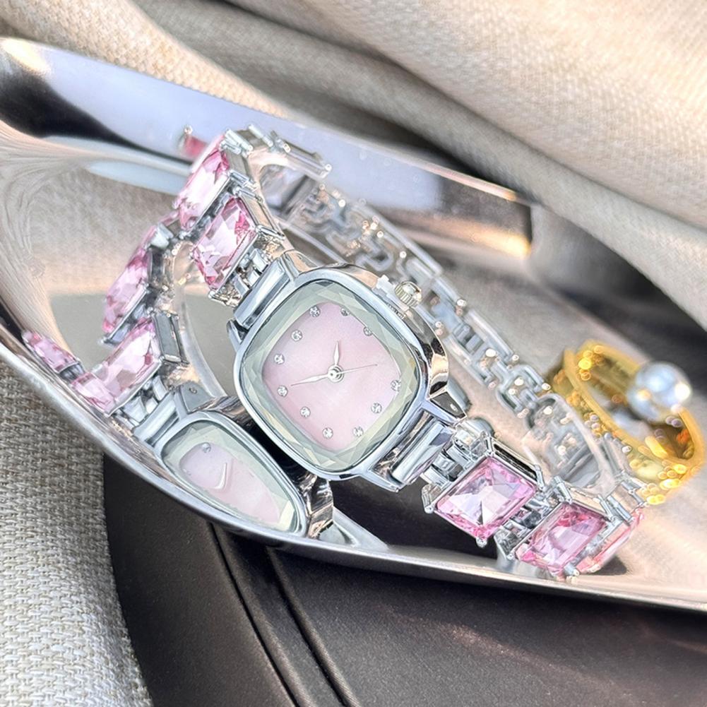 Ladies Luxury Watch - Sparkling Bracelet Watch Square Dial Women