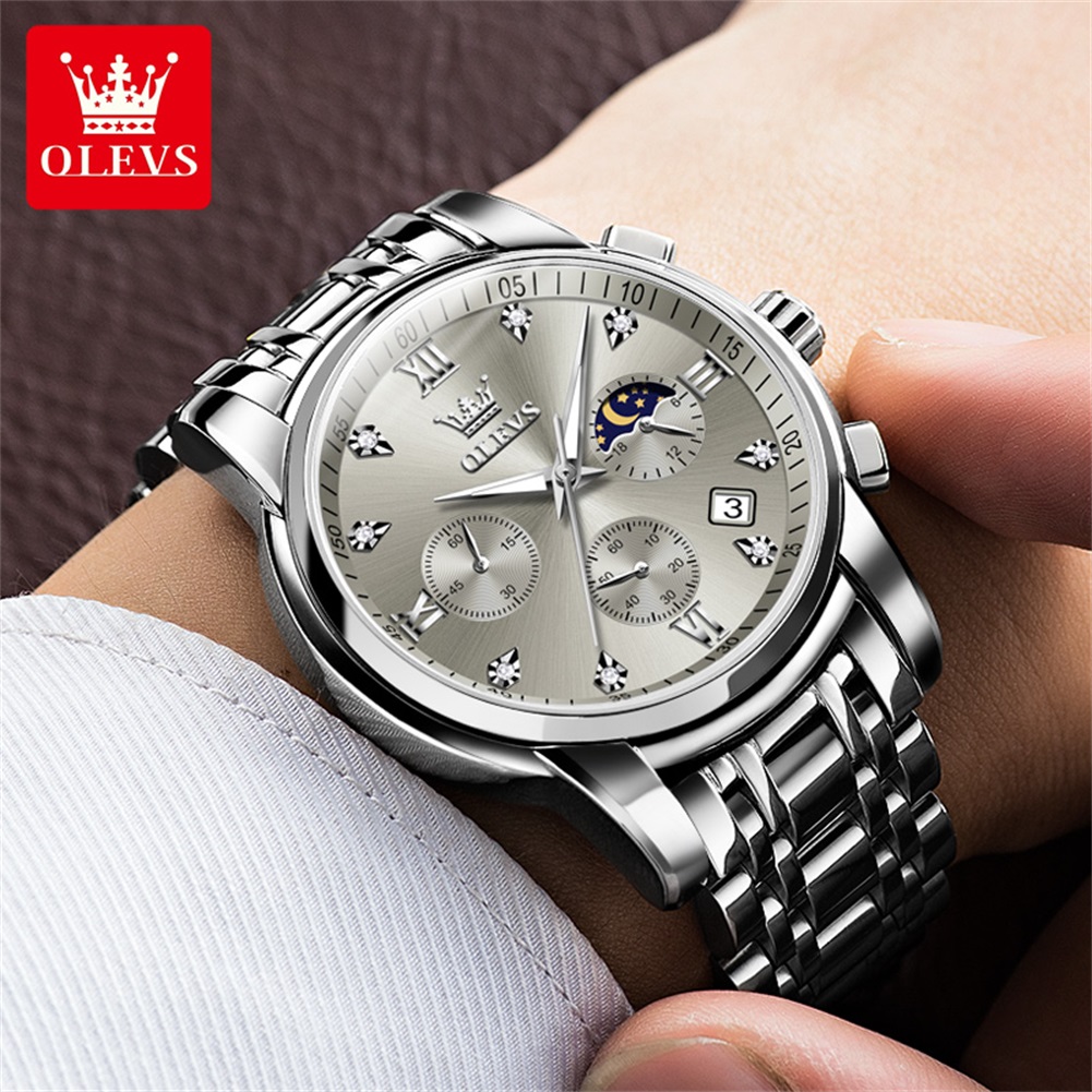 OLEVS 2858 Quartz Watch for Me - огляд і ціна Luxury Watch Men