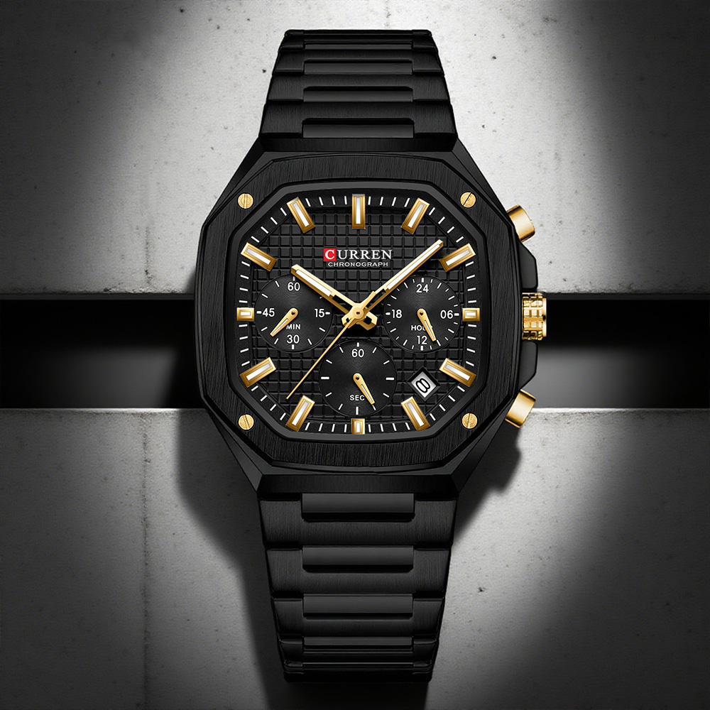 CURREN Luxury Square Chrono Wa - огляд і ціна Luxury Watch Men
