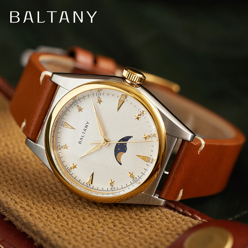 Baltany 36mm Dress Watches Man - огляд і ціна Moonphase Complication Watch